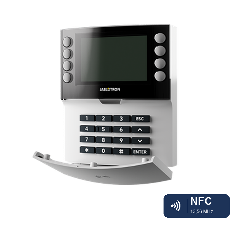 JA-115E-NFC BUS-Tastatur mit Display und NFC - weiß
